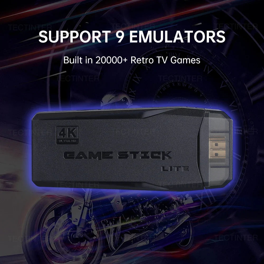 Retro Game Stick 4K 64GB | Wireless Console with 20,000+ Classic Games